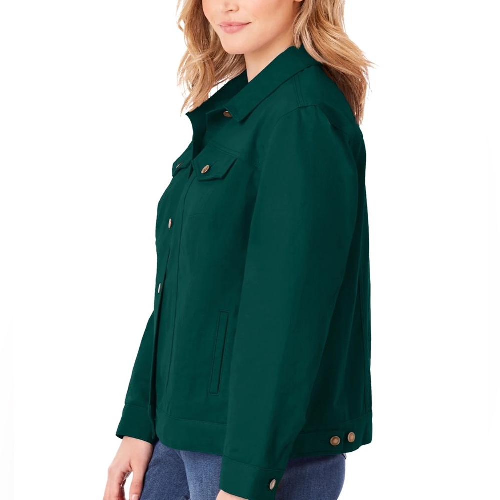 Denim & Co. Emerald Green Utility Jacket